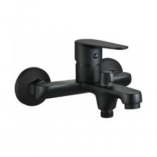 Однорычажный смеситель для ванны и душа Смеситель для ванны и душа OUTE однорычажный, с коротким изливом 130 мм, черный, латунь T21002H