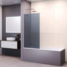 Шторка на ванну RGW 60*150 SC-151 хром, тонированное(серое) стекло 8 мм, Easy 351115106-31