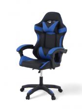 Кресло игровое «Клик Мебель», на колёсиках, экокожа, цвет чёрный/синий