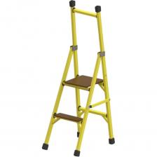 Стремянка диэлектрическая стеклопластиковая с веритикальной опорой с широкими ступенями ЛУЧ изготавливается из электроизоляционного стеклопластика и предназначена для проведения строительных, монтажных, ремонтных и эксплуатационных работ, когда необходимо установить ее к вертикальной поверхности. Рабочая площадка имеет фиксатор из нержавеющей стали. Ступени имеют противоскользящее покрытие. Ширина ступеней увеличена до 95мм. Шаг между ступенями, мм 340