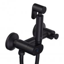 Смеситель с гигиеническим душем Corsa Deco черный (HF006B)