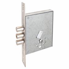 Замок врезной без ручек «Эльбор» Лазурит 1.01.03.0.0 б/о, под ц/мех, цвет никель