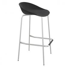 барный стул Sheffilton хром/серый 76 см