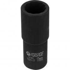 Головка-экстрактор Forsage 1/2", 17 мм — это универсальный ударный инструмент с двухсторонней конструкцией, предназначенный для работы с крепежом различной степени повреждения. Одна сторона оснащена экстракторным профилем, позволяющим надёжно захватывать и выкручивать сорванные или деформированные болты, другая — стандартной посадкой для целого крепежа. Изготовлена из прочной хромомолибденовой стали (CrMo), головка выдерживает высокие ударные нагрузки и подходит для использования с пневматическим и электрическим инструментом. Идеальна для автосервисов, СТО, строительных и ремонтных работ.