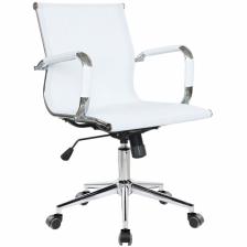 РИВА - RIVA Кресло для руководителя Riva Chair Hugo 6001-2 S белое, хром, сетка