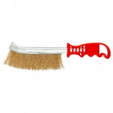 Щетка Профоснастка № 877 ручная BS 0,3 20403001 предназначена для шлифования и обдирки уголков, труб, листовых материалов из черных металлов и нержавеющей стали. Качественная латунная щетина позволяет быстро произвести очистку поверхности. Эргономичная рукоятка обеспечивает комфортную эксплуатацию. Подходит для профессионального и бытового использования.