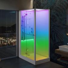 Jacuzzi Bali Душевая кабина с хамамом 120x80xh220см установка в любой угол, с хромотерапией, аудио, 4г/м форсунки, 2,56кВт цвет: белый/хром