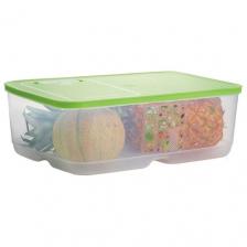 Tupperware Контейнер "Умный холодильник" 9900 мл, прозрачный/зеленый, 1 шт.