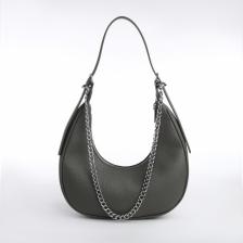 Сумка женская багет TEXTURA на молнии, 28x7x26 см, серая