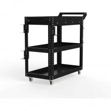 Тележка инструментальная Metalex Тип 1А (3 полки + ящик) это универсальная и удобная тележка, которая поможет Вам организовать хранение и перемещение Ваших инструментов внутри цеха или гаража. Главная особенность тележек Metalex – это возможность регулировки высоты установки всех полок. Перфорация на стойках сделана с шагом 25 мм. А так же, на все тележки Metalex можно установить большое количество различных аксессуаров. Тележка укомплектована выдвижным ящиком на шариковых направляющих под верхней полкой. Тележка выдерживает нагрузку до 150 кг., а каждая полка до 75 кг. Высота бортика у полок – 50 мм. На тележке установлены два колеса с углом поворота 360 градусов и два колеса, с таким же углом порота, но со стопорным механизмом. Все тележки Metalex окрашены порошковой краской, которая защитит изделие на долгие годы, даже во время интенсивной эксплуатации. Внимание, изображение товара может отличаться от реального! Верные параметры указаны в технических характеристиках товара.