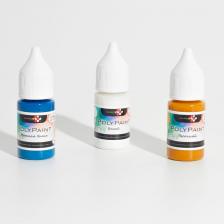 Набор жидких красителей PolyPaint 3 цвета по 17 мл используют для окрашивания эпоксидной смолы, силиконов, полиуретанов. Состав высокой концентрации. Красители отлично подходят для рисования картин, создания ювелирных украшений, заливки столешниц, покрытия стен, полов из эпоксидной смолы и художественного оформления мебели. Очень хорошо подходят к эпоксидной смоле серии SR.
