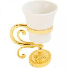 Стакан для зубных щеток настольный Migliore Edera золотой глянцевый