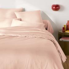 Пододеяльник из хлопкового сатина Opale 240 x 220 см розовый