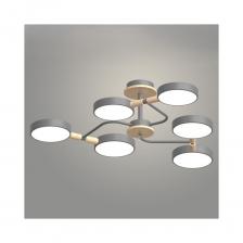 Люстра РОСТОК XI3271/6 GRAY+WOOD серый/дерево 108W LED 3000-6000K d800 h190, HN23 988371540