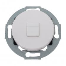 Компьютерная розетка LK Studio RJ-45 кат. 6, с накладкой, белая, LK Vintage 886304-1