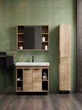 Зеркало – шкаф Onika «Легран 90», универсальный, 900x164x725 мм, цвет дуб галифакс