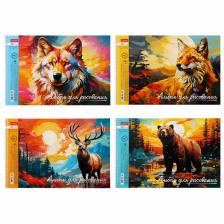 Альбом для рисования Hatber «Дикий мир России» А4, 40 листов, на гребне, обложка из мелованного картона, тиснение, отрывные страницы, плотность л?...