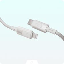 Кабель VLP Force Line 30W USB-C + Lightning, 1.2m (Белый)