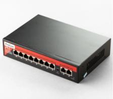 POE коммутатор Procon - 10-портовый настольный 100Mbps с 8 портами РоE 120W + 2 ETH порта