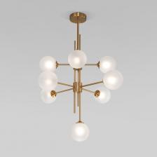 Организовать качественное освещение вам поможет эффектный потолочный светильник со стеклянными плафонами в цвете латунь. Простые эргономичные формы и умеренные тона станут прекрасным дополнением для вашего интерьера.Светильник со сменными лампами с цоколем G9 создаст качественное освещение на площади 10 м кв. В производстве светильника использовали высококачественный металл с надежным защитным покрытием и закаленное стекло.