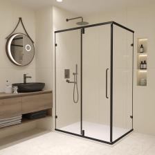 Душевой уголок RGW Classic CL-046-B 100х80x185, профиль матовый черный, стекло прозрачное