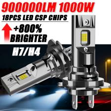 H7 H4 Светодиодная лампа CANBUS 900000LM Супер яркая 9003 HB2 6000K Светодиодная лампа для автомобиля Беспроводная автомобильная мотоциклетная диодная фара