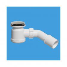 Трап для поддона McAlpine (выпуск 70мм) 50/60-11/2, h=92мм,с трубкой 40/50(тип кнопка) никель/сатин MRS2CL-SN