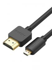 Кабель UGREEN HD127 (30103) Micro HDMI to HDMI Cable 2м черный 30103_