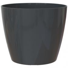 Кашпо Artevasi SAN REMO D36 H33,5 см антрацит глянцевое с колесами