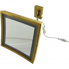 Косметическое зеркало от компании OUTE поможет в проведении ежедневных гигиенических процедур и нанесении макияжа. Крепится на стену с применением входящих в комплект шурупов. Рама из латуни с хромовым покрытием устойчива к коррозии и сохраняет блеск на протяжении длительного срока службы. Она надежно фиксирует зеркало. Аксессуар поворачивается и наклоняется, позволяя подобрать удобный угол наклона. Антибактериальное покрытие обеспечивает гигиеничность изделия, предотвращая появление грибка и плесени. Размер зеркала 20*20 см, имеется подсветка. Подключается к розетке. Может отодвигаться от стены на расстояние до 34 см. Основание зеркала 11*7 см, крепится к стене 3 саморезами.