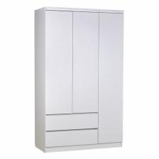 Шкаф трёхсекционный Polini kids Simple 1915, с ящиками, 1203x505x2000 мм, цвет белый