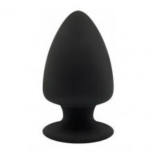 Adrien Lastic Анальная пробка из гипоаллергенного упругого силикона Premium Silicone Plug M 11 см, черная