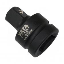 Переходник ударный.Назначение:Предназначен для соединения и надежного удержания торцевых насадок означенных форматов на инструментах и принадлежностях, используемых для работ, не требующих больших ударных нагрузок (на воротках, шуруповертах и т. п.).Область применения:На станциях технического обслуживания автомобилей (СТОА), в автосервисах и автомастерских,в промышленных предприятиях.Особенности:• Шариковая система фиксации обеспечивает надежное крепление торцевой головки. • Переходник выполнен из высокопрочного материала, благодаря чему выдерживает ударные нагрузки и невосприимчив к механическим воздействиям.