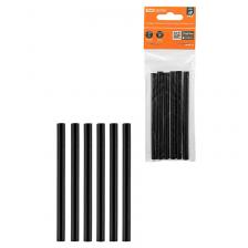 Клеевые стержни универсальные черные, 7 мм x 100 мм, 6 шт, Алмаз TDM, цена за 1 упак