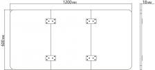 Столешница Cactus CS-TD3-CARB для столов 120x60x1.8см карбон