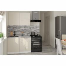 Кухонный гарнитур прямой для маленькой кухни «Дюна лайт», 1200x600 мм, цвет кашемир/канадская хижина