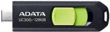 Флеш Диск A-Data 128Gb Type-C UC300 ACHO-UC300-128G-RBK/GN USB3.2 черный/зеленый ACHO-UC300-128G-RBK/GN