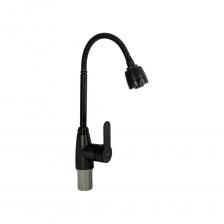 Смеситель для кухни BRIMIX шаровый, из высокопрочного АБС пластика, с гибким изливом, с большим двухрежимным аэратором, цвет черный 5913