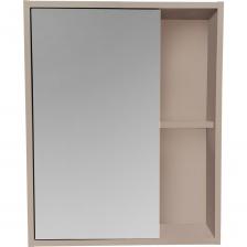 Зеркальный шкаф для ванной Runo ЭкоНова - экономичное и отличное решение для современного оснащения ванной комнаты, пастельные тона внесут нежную "изюминку" в обстановку ванной комнаты. Пастельные цвета очень хорошо сочетаются с белыми и натуральными текстурами, такими как древесина или камень, что поможет создать гармоничный и стильный дизайн. Зеркало для ванной ЭкоНова - это стильное сочетание корпуса в цвете какао с зеркальным фасадом. Шкафчик с одной распашной дверцей на петлях с доводчиками (верхняя петля с доводчиком, нижняя без доводчика), двумя открытыми полками и одной внутренней полкой. Шкаф в ванную - универсальный (для смены ориентации изделие поворачивается на 180 градусов). Мебель для ванной Руно - красота и практичность в мелочах!