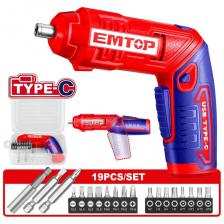 Аккумуляторная отвертка Emtop ECSR0408 представляет собой полупрофессиональный инструмент, который сочетает в себе удобство и функциональность. Оснащенная щеточным двигателем, она обеспечивает скорость холостого хода до 240 оборотов в минуту и максимальный крутящий момент 4 Нм, что делает ее подходящей для выполнения различных задач. Шестигранный хвостовик диаметром 6 мм позволяет использовать широкий спектр насадок. Встроенный аккумулятор типа Li-Ion обеспечивает надежную работу без необходимости частой подзарядки. Отвертка имеет реверс и подсветку, что облегчает работу в труднодоступных местах и при недостаточном освещении. Регулируемая ручка позволяет выбрать наиболее удобное положение для работы. Компактные размеры и вес всего 0.7 кг делают ее удобной для использования и транспортировки в комплектном кейсе.