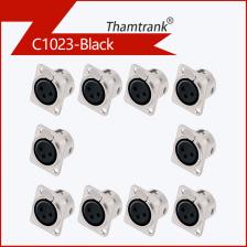Thamtrank XLR разъемы C1023, 10 шт., черный/серебристый