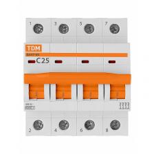 Авт. выкл. ВА47-60 4Р 25А 6кА х-ка С TDM, цена за 1 шт