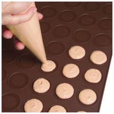 Силиконовый коврик для макаронс Доляна «Ронд», 29x26 см, цвет коричневый