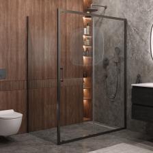 Душевой уголок Cezares Molveno AH 11 160+90 C GM IV 160х90 см, профиль оружейная сталь, стекло прозрачное