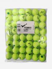 Мячи для большого тенниса Tennis Life зелено-желтые/48 мячей в полиэтиленовом пакете, Зеленый