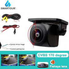 Smartour CCD Автомобильная камера заднего вида Автомобильная задняя камера с черным объективом «рыбий глаз» ночного видения Водонепроницаемая универсальная HD парковочная резервная камера