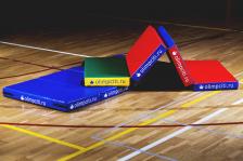 Мат гимнастический складной 2000x2000x100mm 4 сложения (вин.кожа)