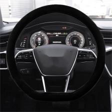 Чехол на руль автомобиля 15 дюймов, универсальный черный, дышащий, нескользящий, ультратонкий, чехол на руль автомобиля, декоративные чехлы на направления