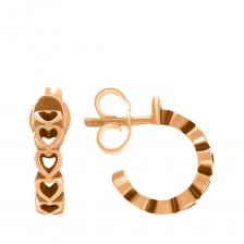 Серебряные серьги с позолотой 12 мм