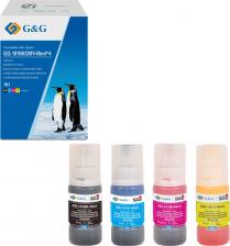 G&G Чернила GG-101BKCMY-45ml*4 101BKCMY голубой/пурпурный/желтый/черный набор 4x45мл для Epson EcoTank L4150/L4156/L4160/L4250/L4260/L4266/L6160/L6170/L6176/L6190/L6260/L6270/L6276/L6290 [GG-101BKCMY-45ML*4]